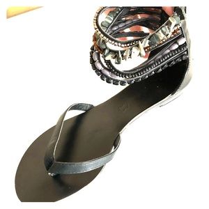 Beaded Gladiator Sandals